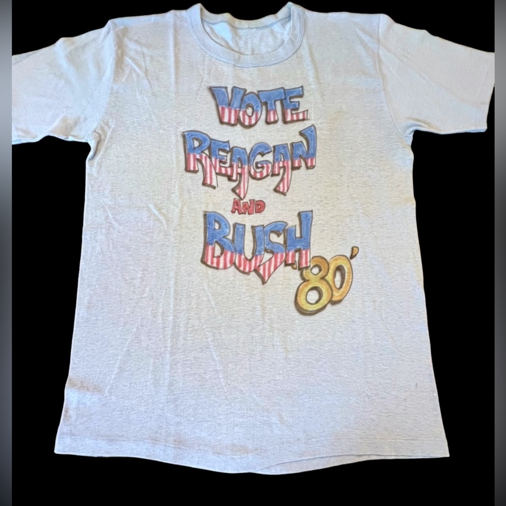 RARE VTG Reagan Bush ‘80 Campaign Single Stitch Airbrushed T-shirt (no size)